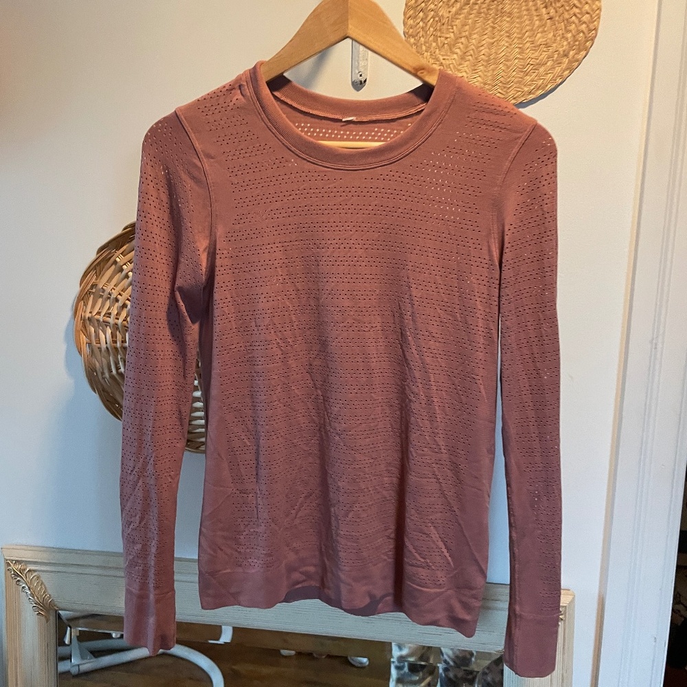 Pink Long Sleeve Lululemon Top